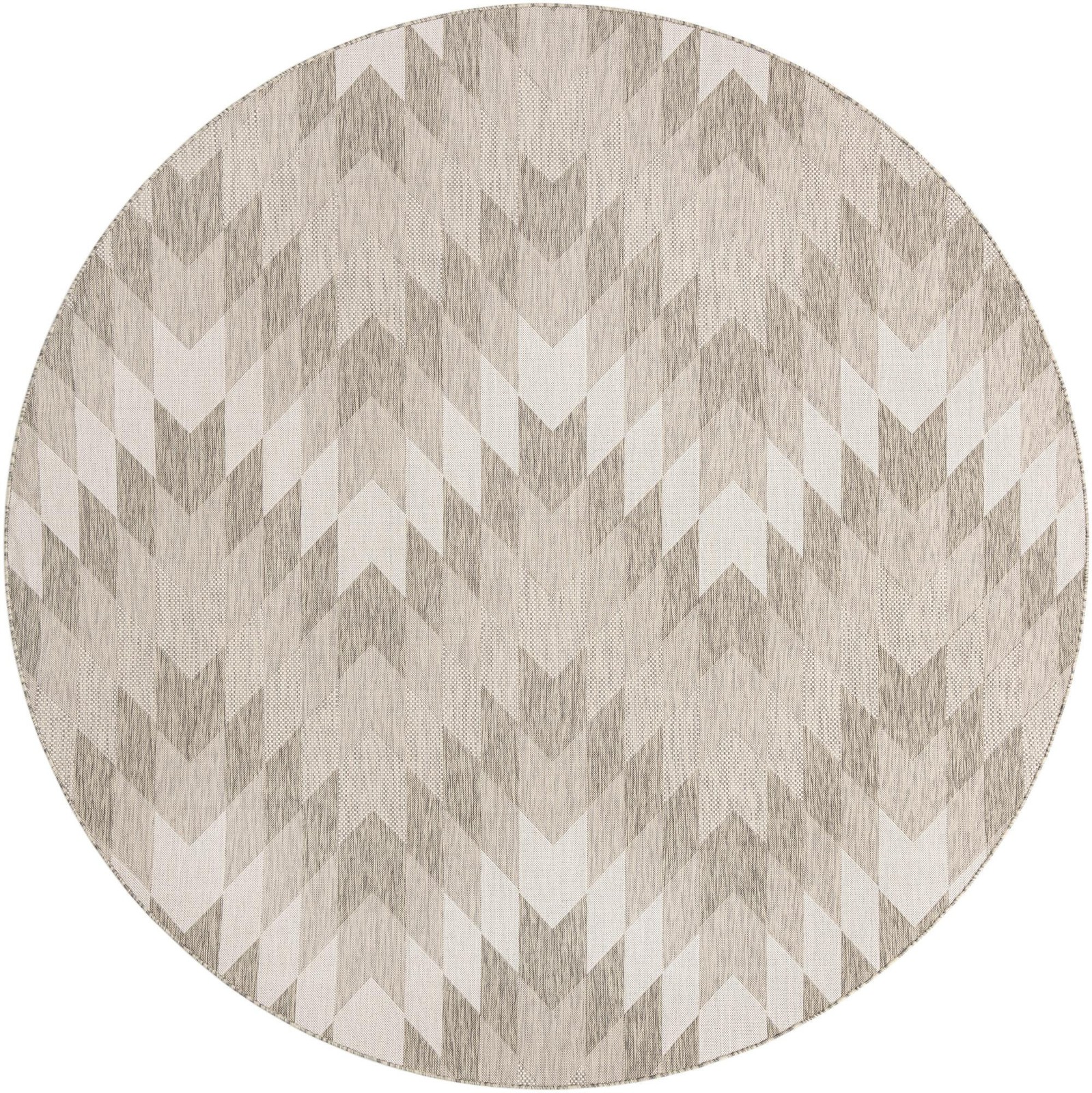 10' x 10' Morrell · Chevron Outdoor Rug, gray