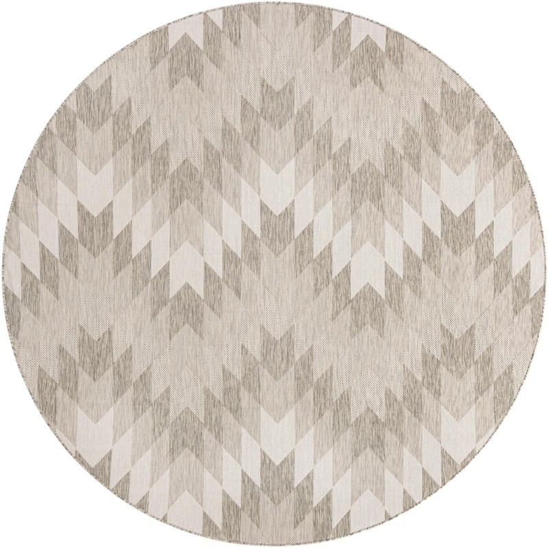 10' x 10' Morrell · Chevron Outdoor Rug, gray