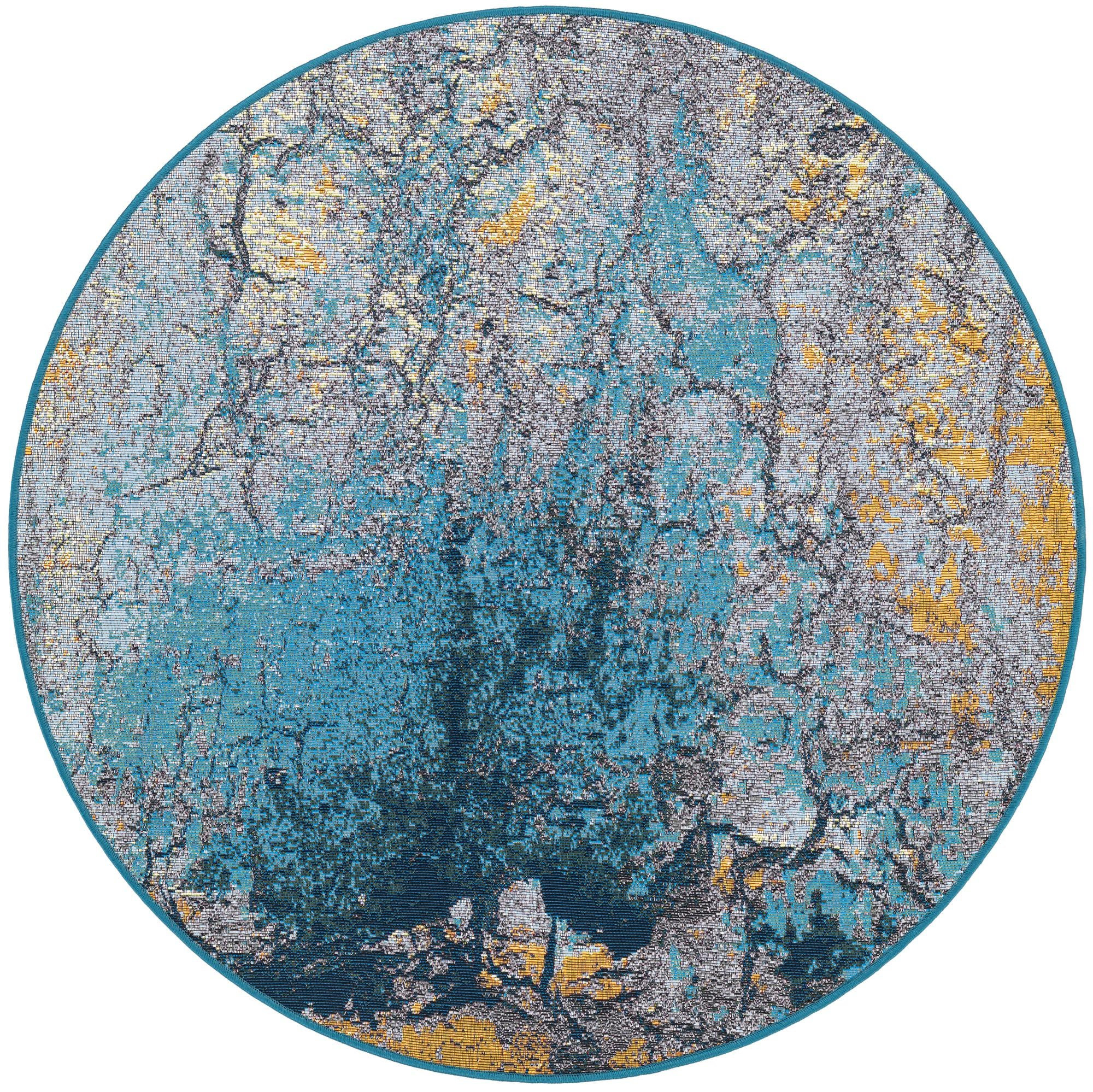 4' x 4' Lomax · Abstract Outdoor Rug
