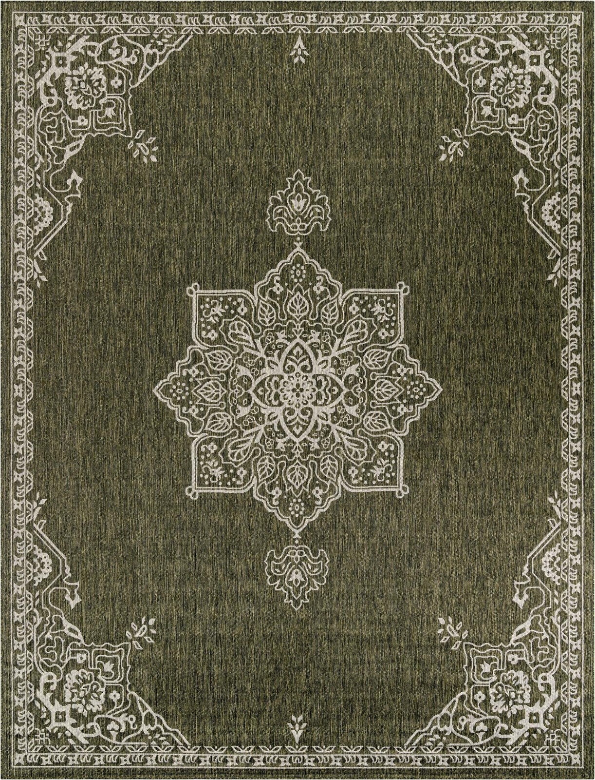 10' x 13' Rhys · Border Outdoor Rug, green