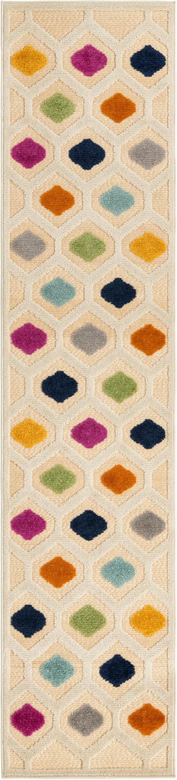 2' x 10' Raleigh · Geometric Outdoor Rug, beige