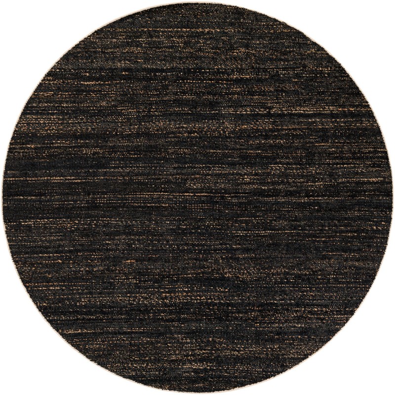 Faversham · Striped Wool Rug, midnight denim blue