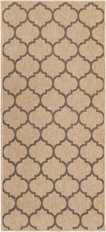 2' 7 x 6' Flora · Lattice rug, natural and brown