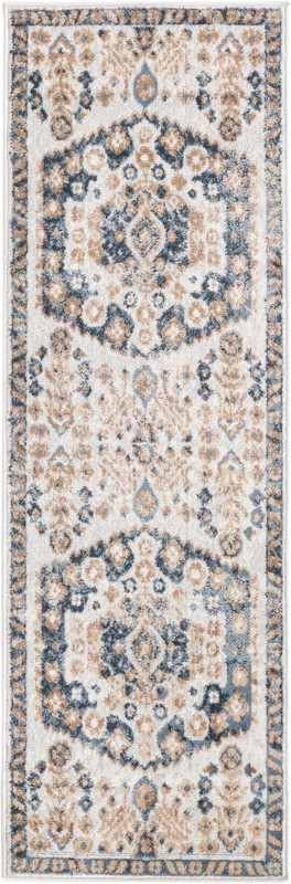 2' x 6' Swallow · Border rug, cream
