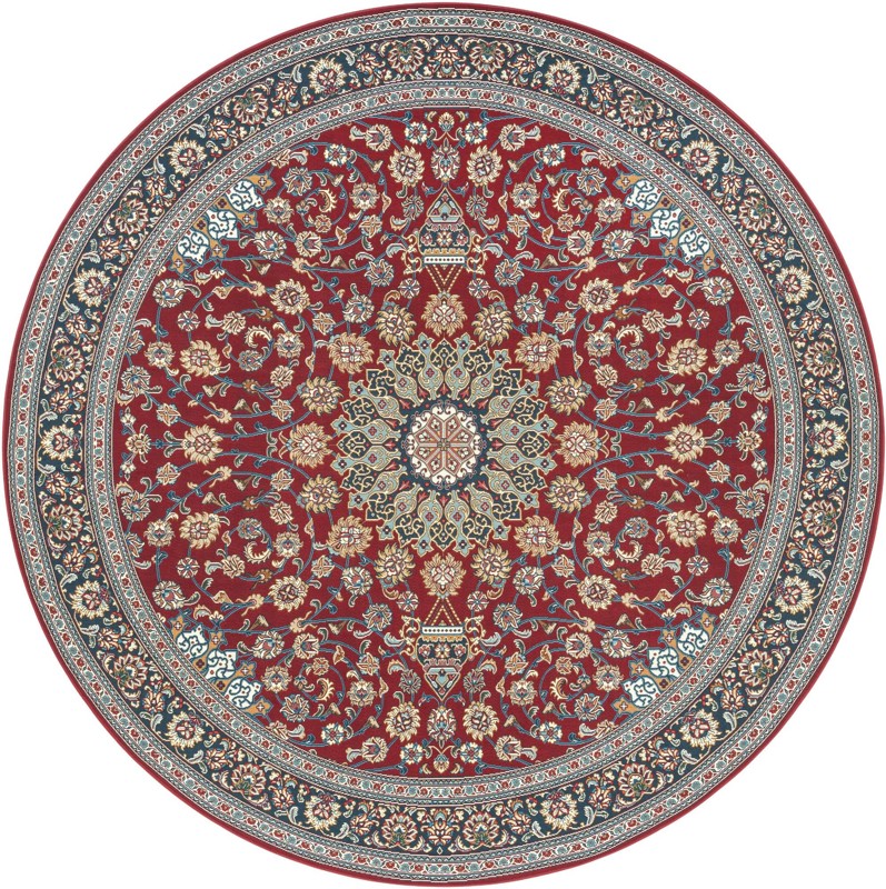 10' x 10' Lomax · Medallion Outdoor Rug, red and navy