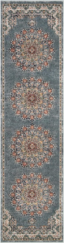 2' 7 x 10' Neale · Border rug, slate blue