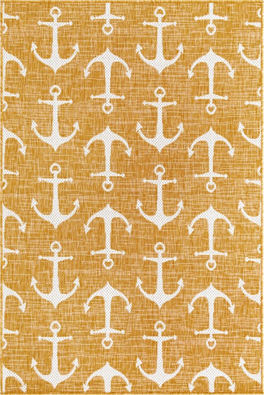 4' x 6' Millbrook · Pictoral Outdoor Rug, yellow