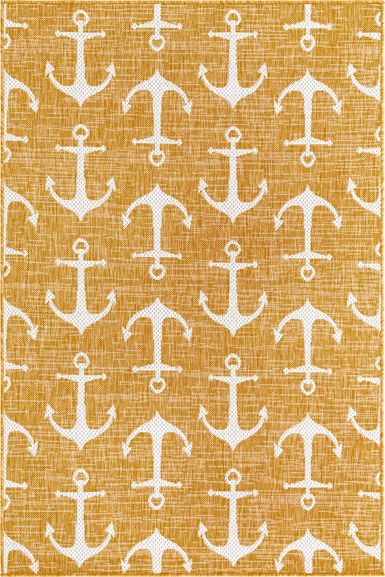 4' x 6' Millbrook · Pictoral Outdoor Rug, yellow