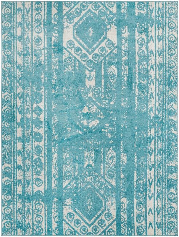 9' x 12' Underhill · Diamond rug, light blue