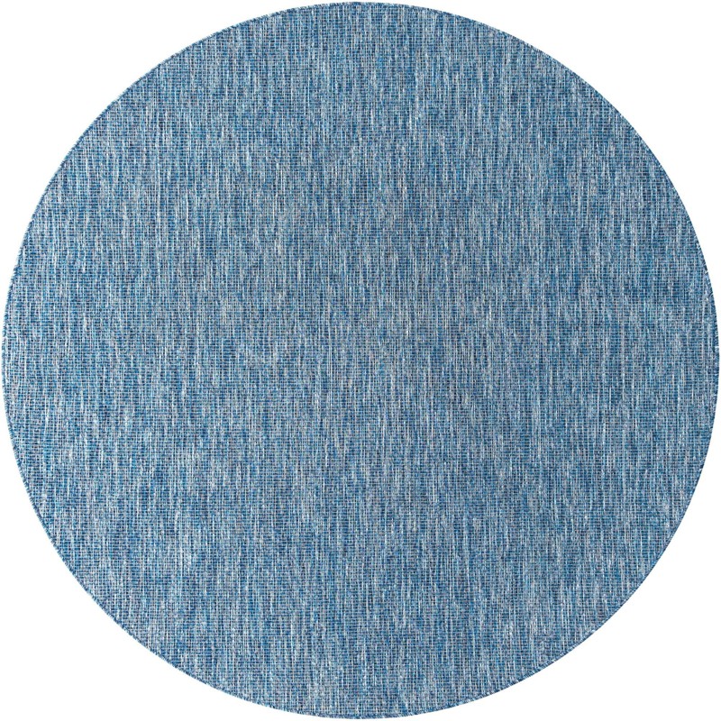 7' 10 x 7' 10 Fanshawe · Solid weave Outdoor Rug, shades of blue