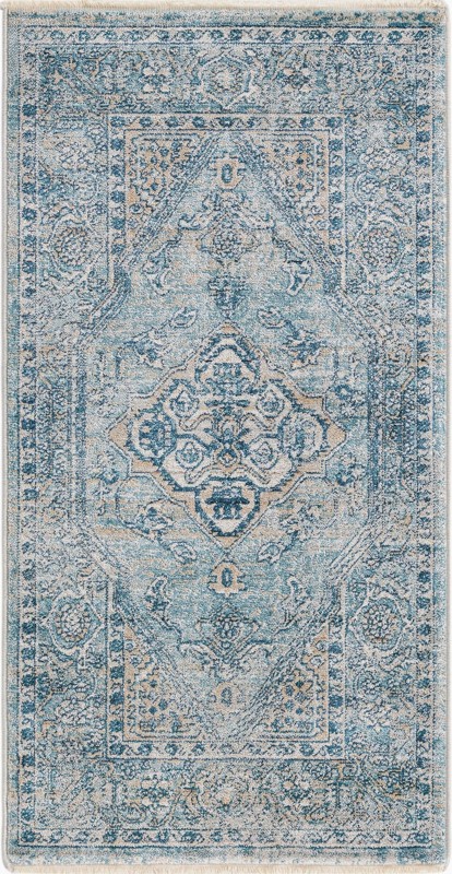 Opal · Border rug, blue