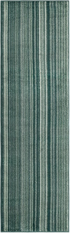Jagger · Striped rug, shades of green