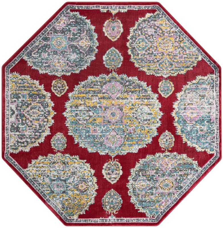 Mather · Medallion rug, red