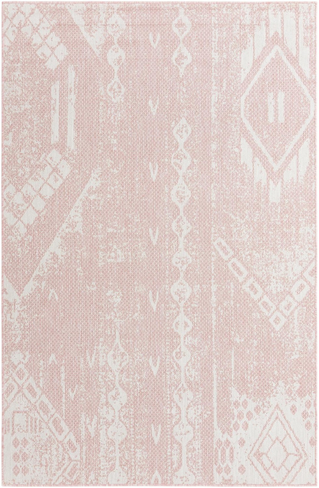 5' 3 x 8' Wildman · Geometric Outdoor Rug, pink