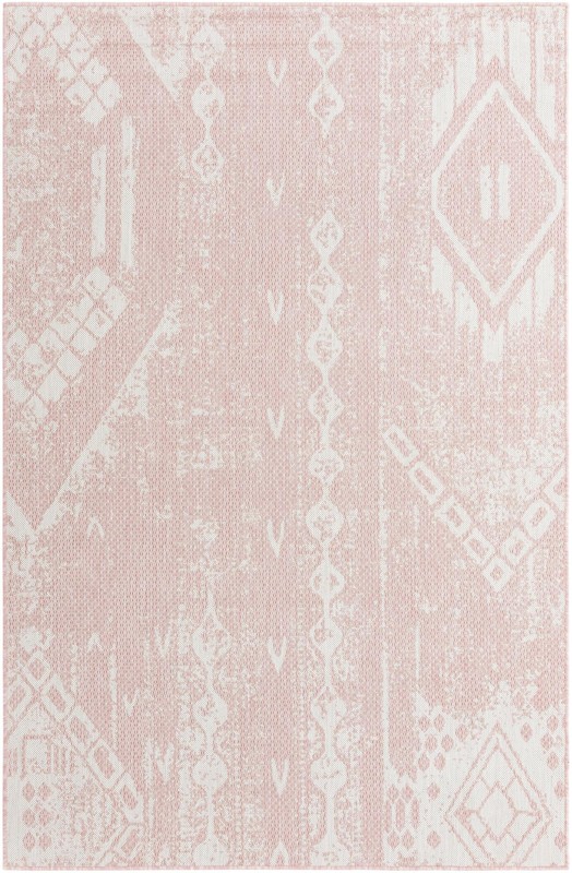 5' 3 x 8' Wildman · Geometric Outdoor Rug, pink