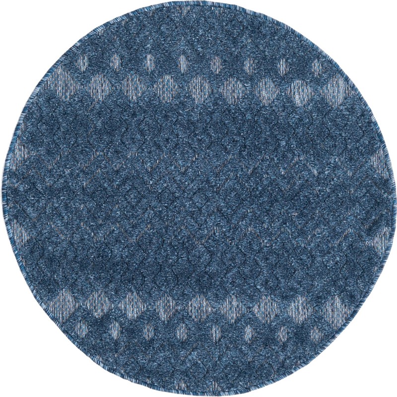 3' x 3' Creed · Chevron Outdoor Rug, navy