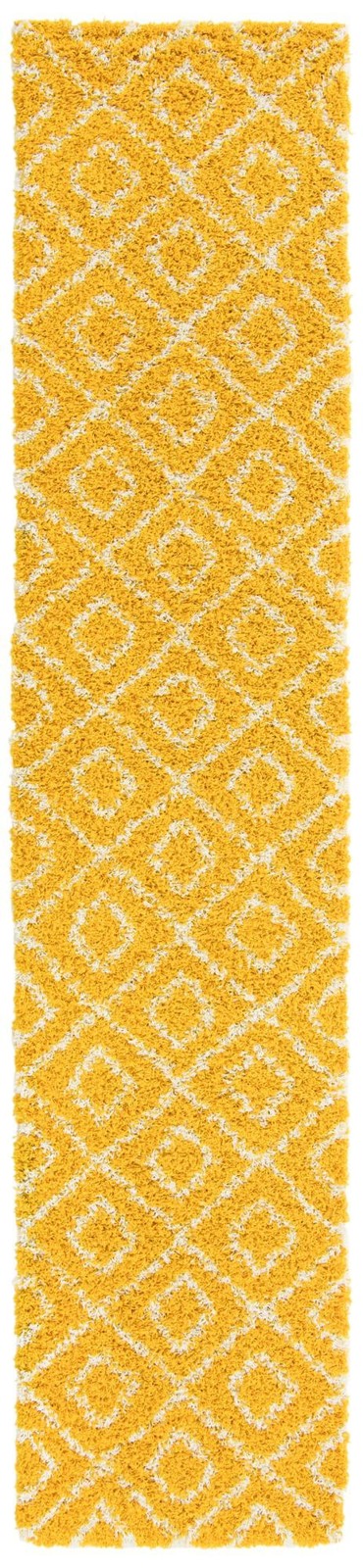 2' 7 x 12' Brock · Diamond Shag Rug, yellow