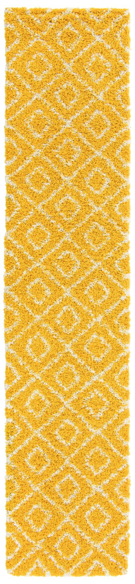 2' 7 x 12' Brock · Diamond Shag Rug, yellow