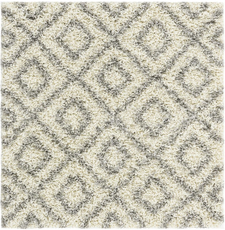 3' 3 x 3' 3 Brock · Diamond Shag Rug, ivory