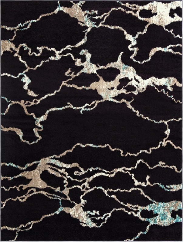 9' x 12' Irwin · Abstract rug, navy blue