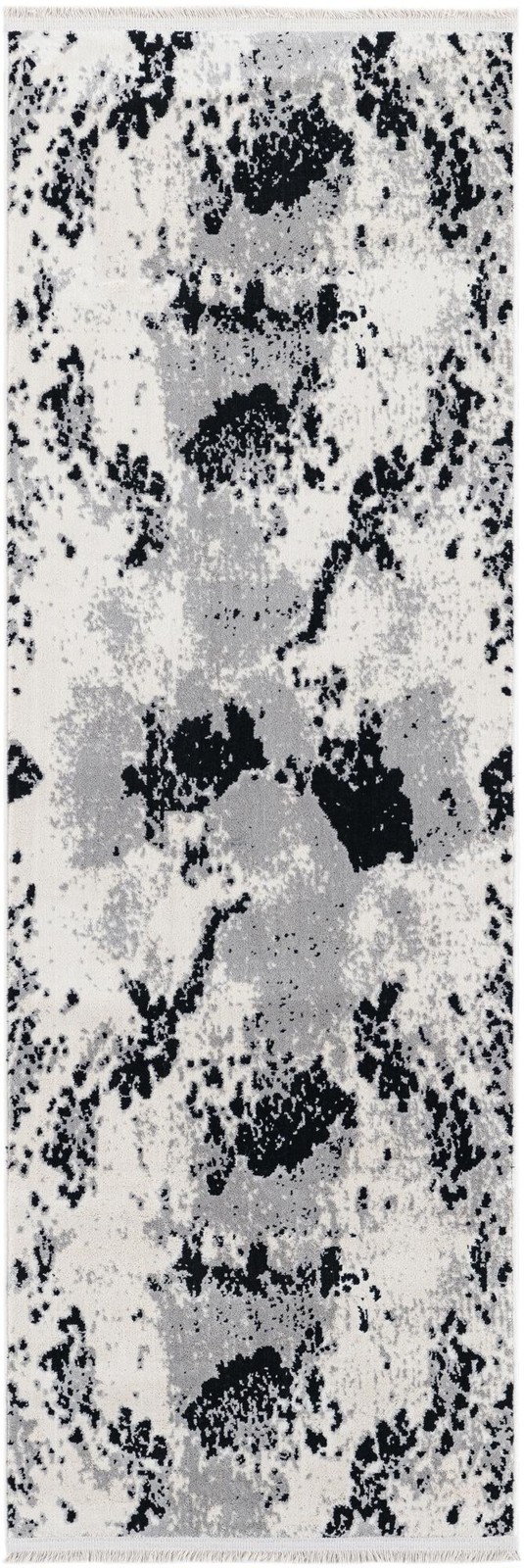 2' x 6' 1 Glendon · Abstract rug, black and white