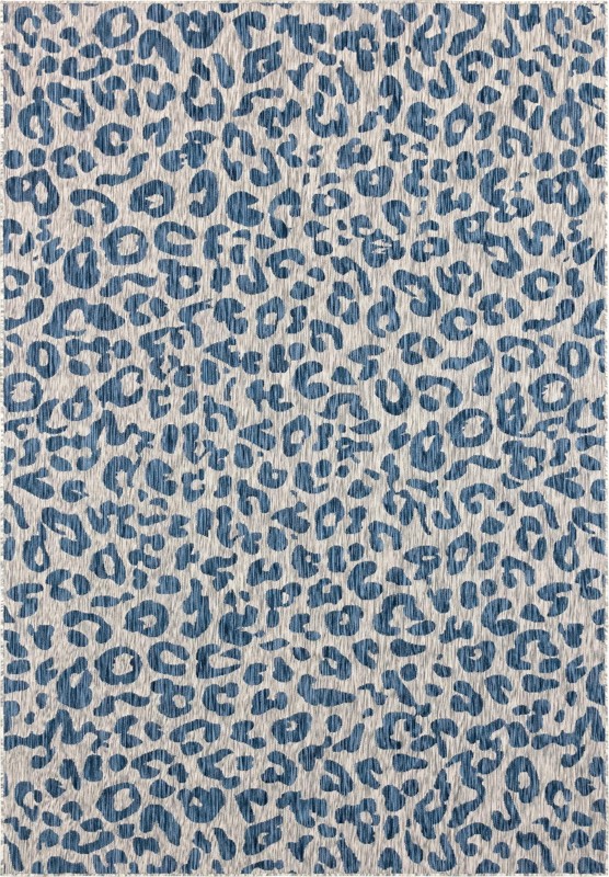 7' 10 x 11' Cardamom · Animal print Outdoor Rug, blue