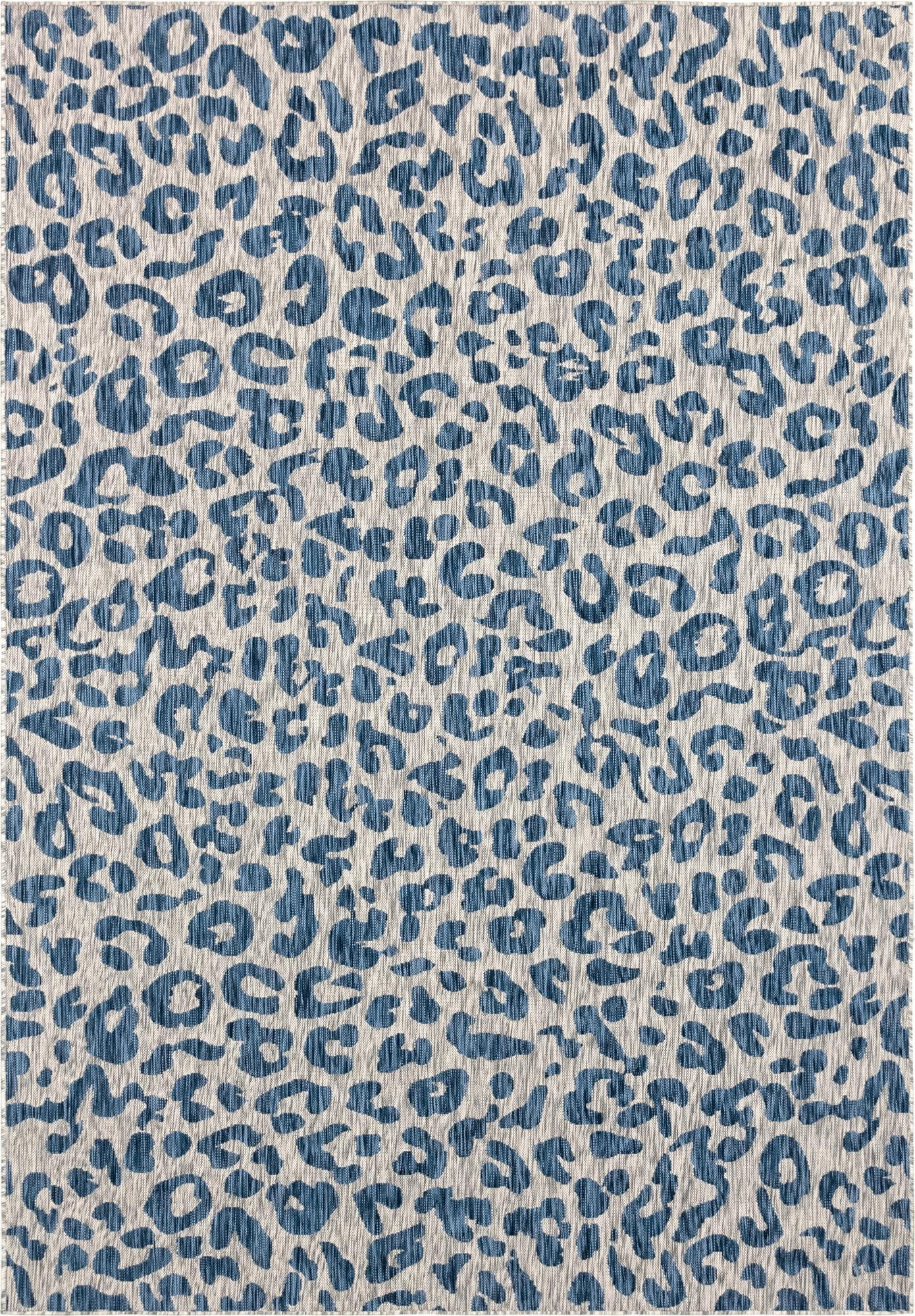 7' 10 x 11' Cardamom · Animal print Outdoor Rug, blue