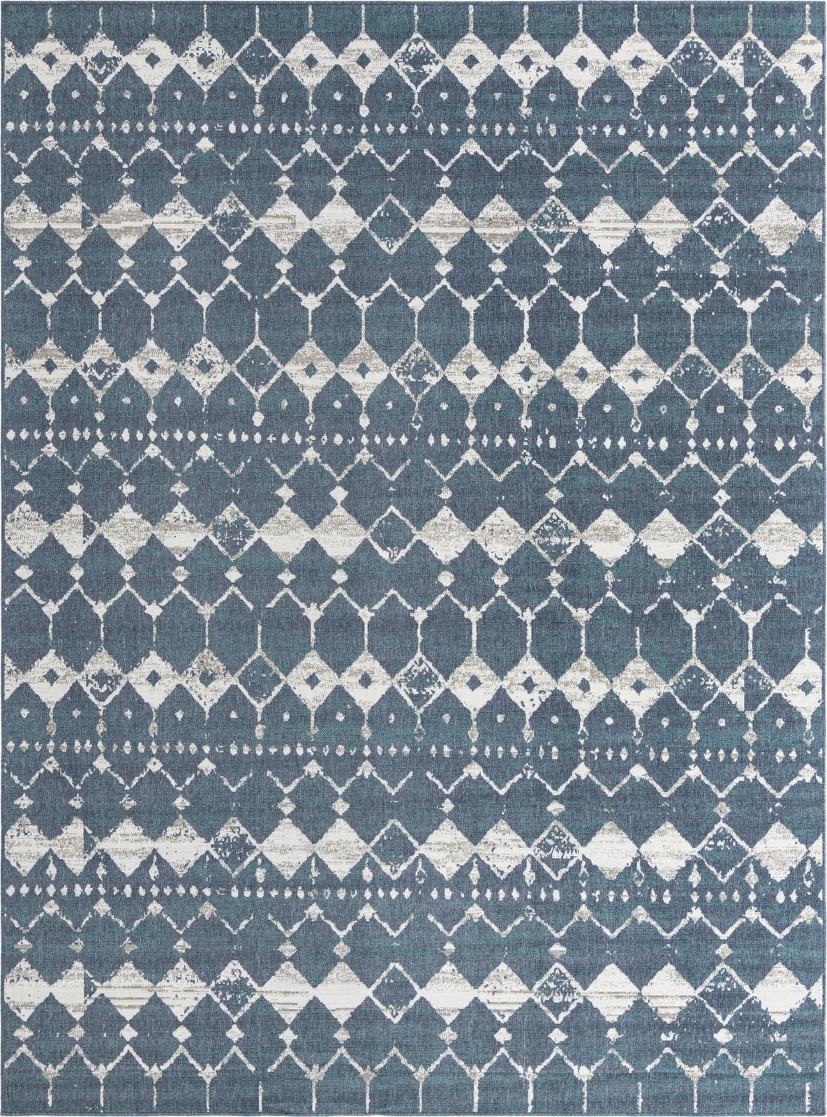 9' x 12' Stowe · Diamond Outdoor Rug, navy