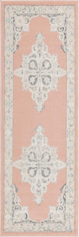 2' x 6' Selby · Border rug, rose