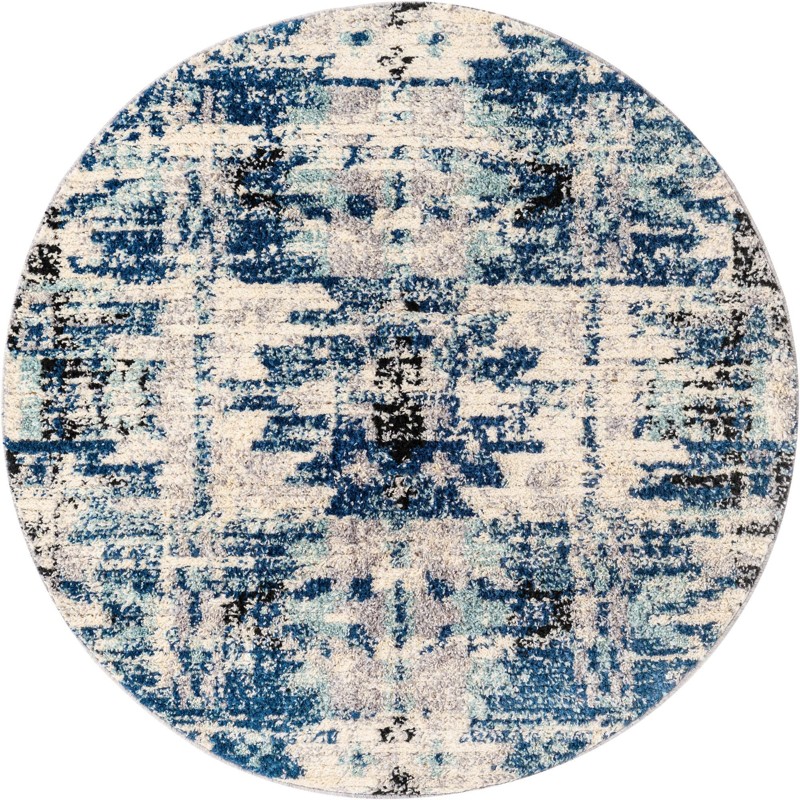 Littleton · Abstract rug, blue