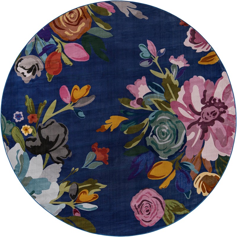 10' x 10' Hastings · Floral rug, blue and multicolor