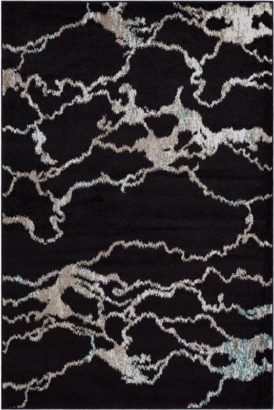 6' x 9' Irwin · Abstract rug, navy blue