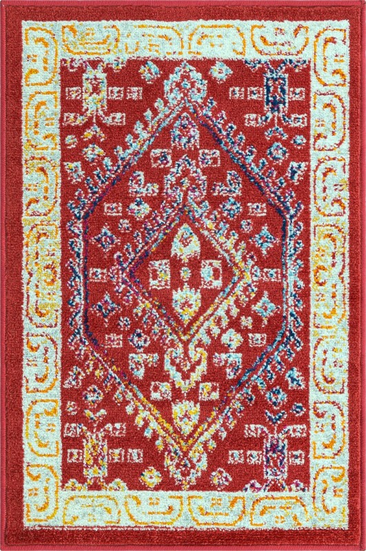 2' x 3' Broadhurst · Border rug, magenta