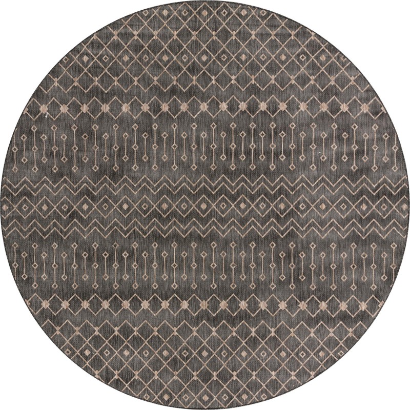 13' x 13' Kearney · Chevron Outdoor Rug, charcoal
