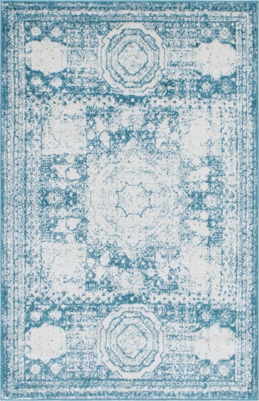 4' x 6' Benedict · Medallion rug, turquoise