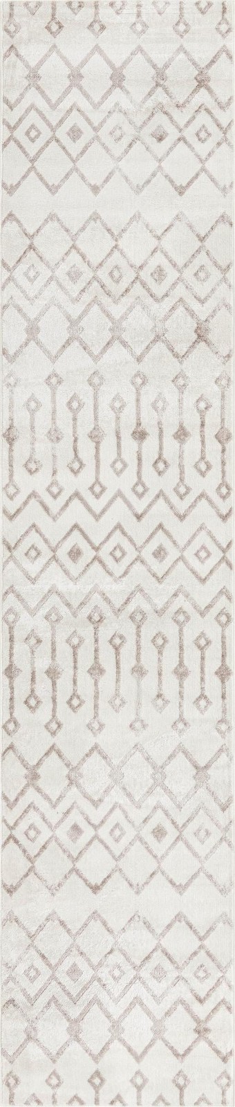 2' 7 x 12' Eugene · Chevron rug, pearl