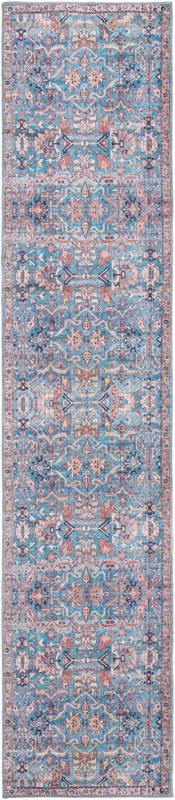 Gaskell · Border Washable Rug, blue