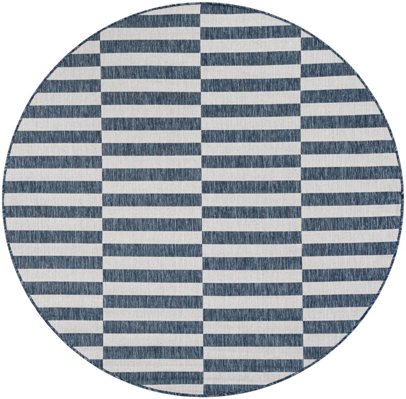 6' x 6' Ainsley · Geometric Outdoor Rug, blue