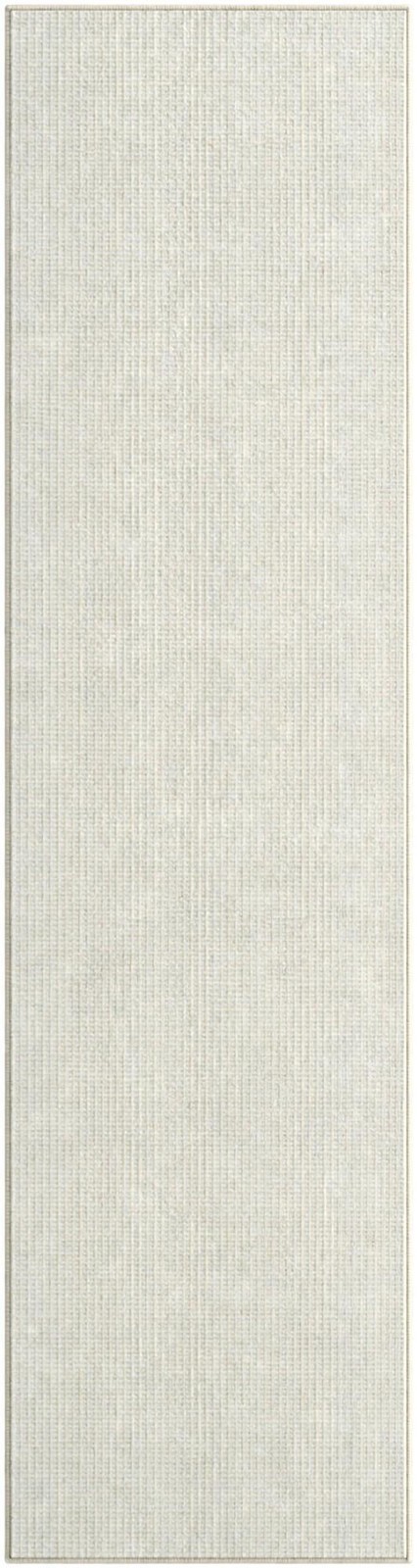 2' 7 x 10' Swain · Solid round rug, ivory white