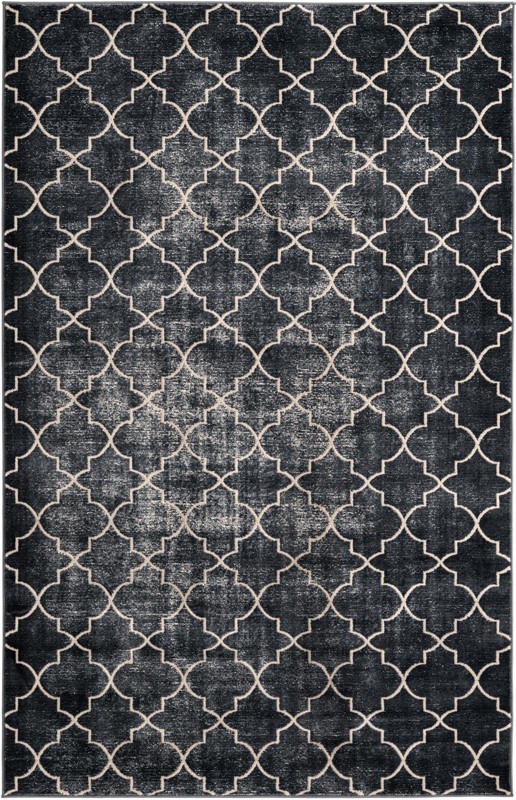 5' 3 x 8' Dallimore · Trellis rug, navy and ivory