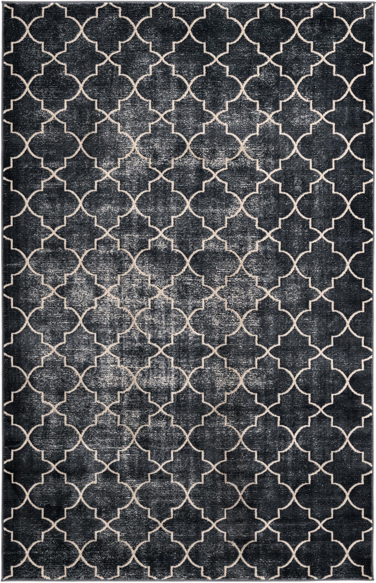 5' 3 x 8' Dallimore · Trellis rug, navy and ivory