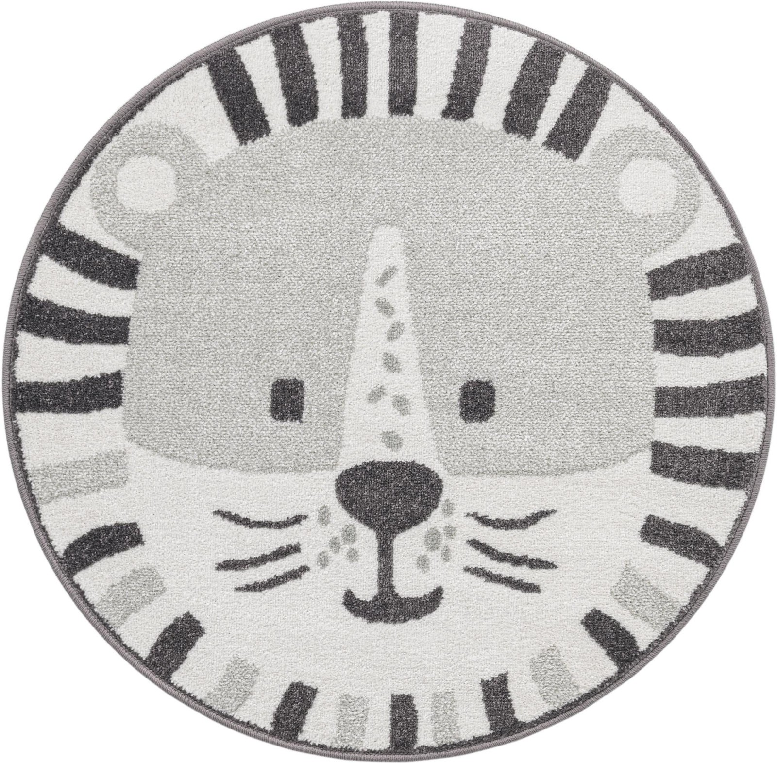 3' 3 x 3' 3 Lindell · Animal print rug, gray