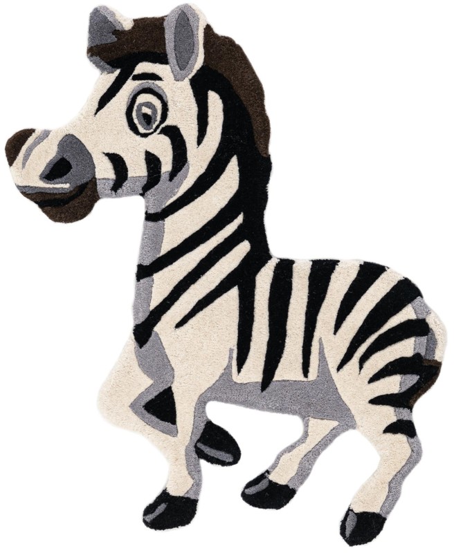 Derby · Zebra Wool Rug, black and white
