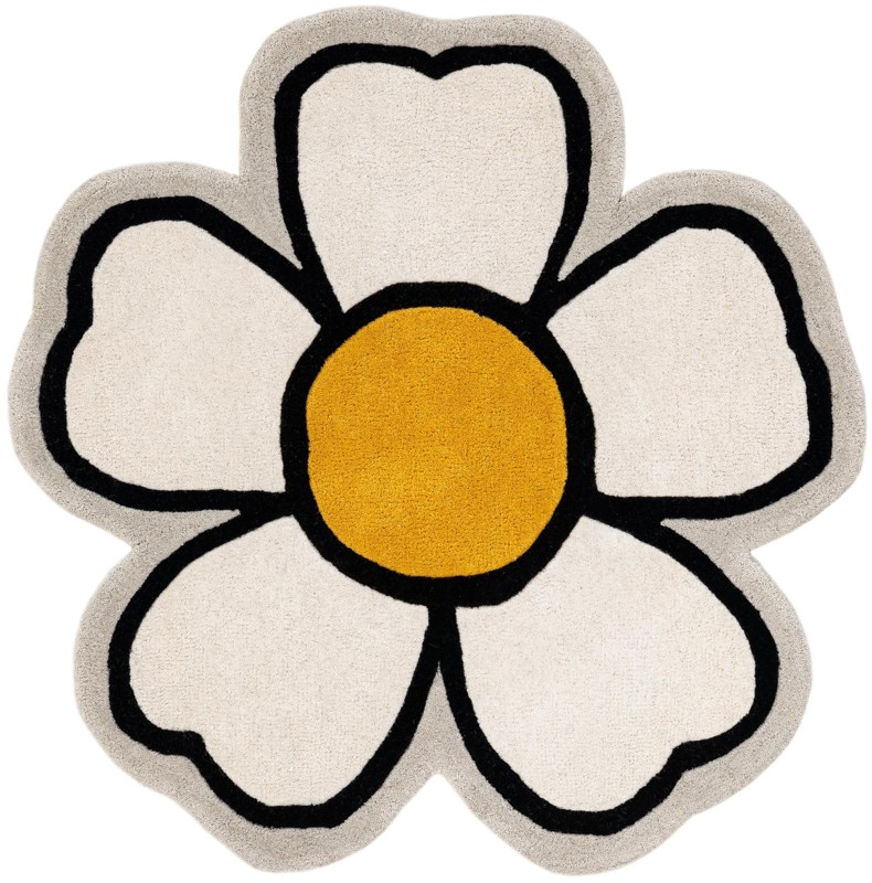 3' 1 x 3' 1 Napier · Floral / botanical Wool Rug, ivory