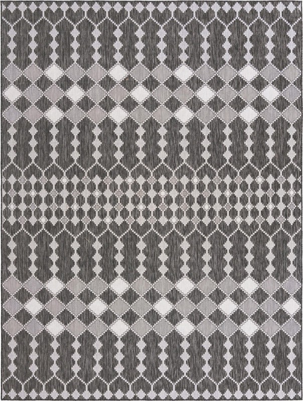 9' x 12' Ramsden · Diamond Outdoor Rug, charcoal