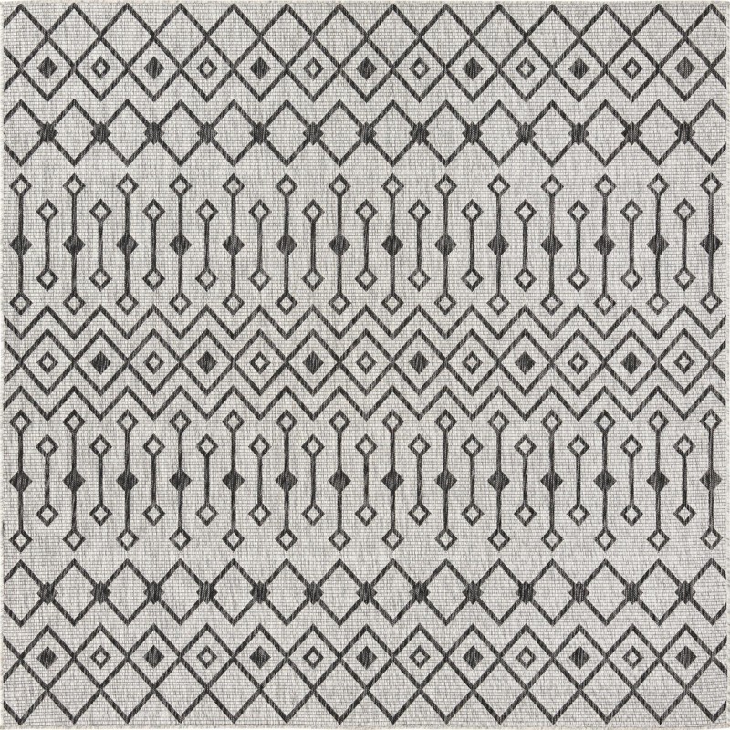 7' 10 x 7' 10 Kearney · Chevron Outdoor Rug, gray
