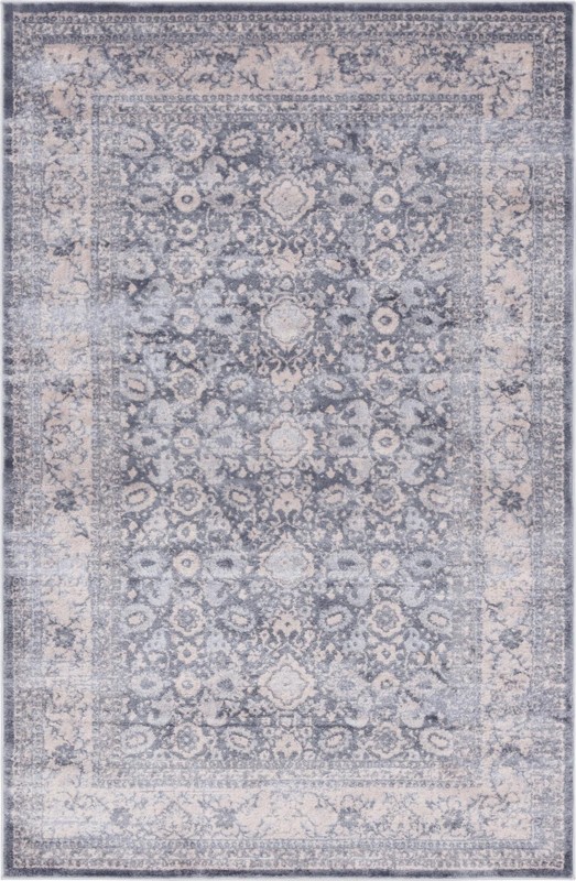 5' 3 x 8' Farrell · Border rug, gray