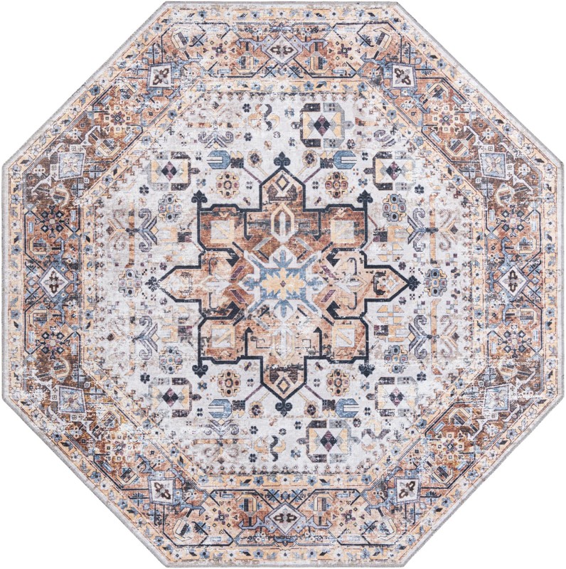 Tatlock · Medallion Washable Rug, ivory almond