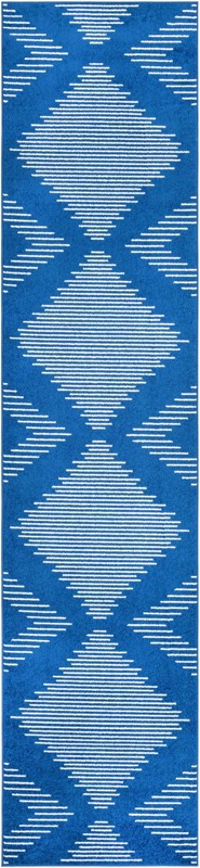 3' 3 x 14' Knox · Diamond rug, navy blue