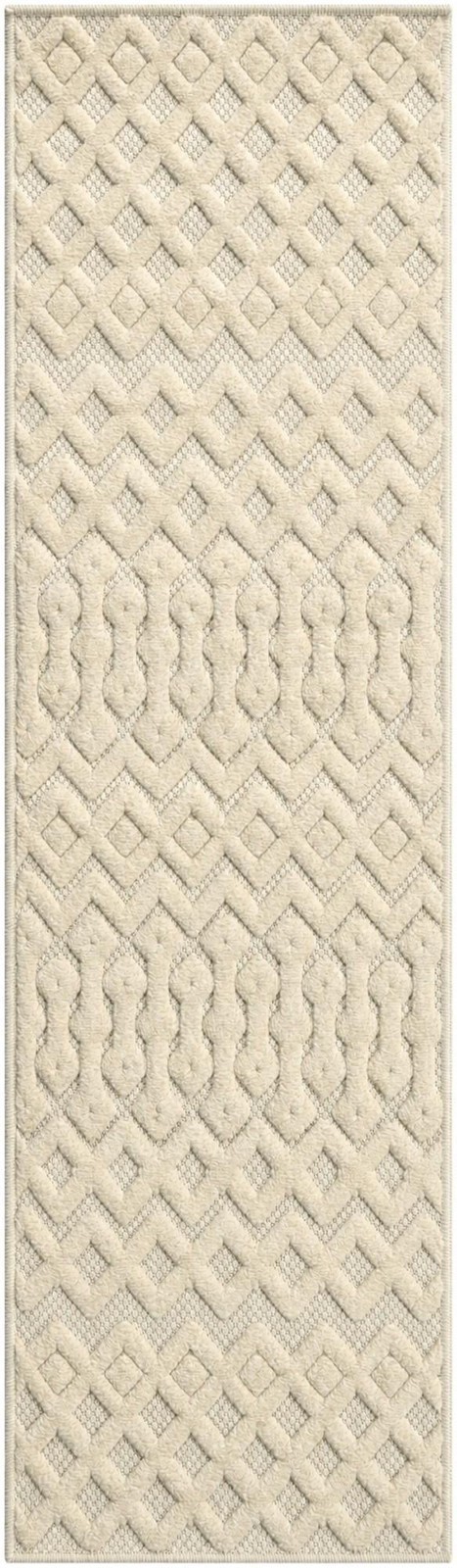 2' x 7' Creed · Chevron Outdoor Rug, ivory